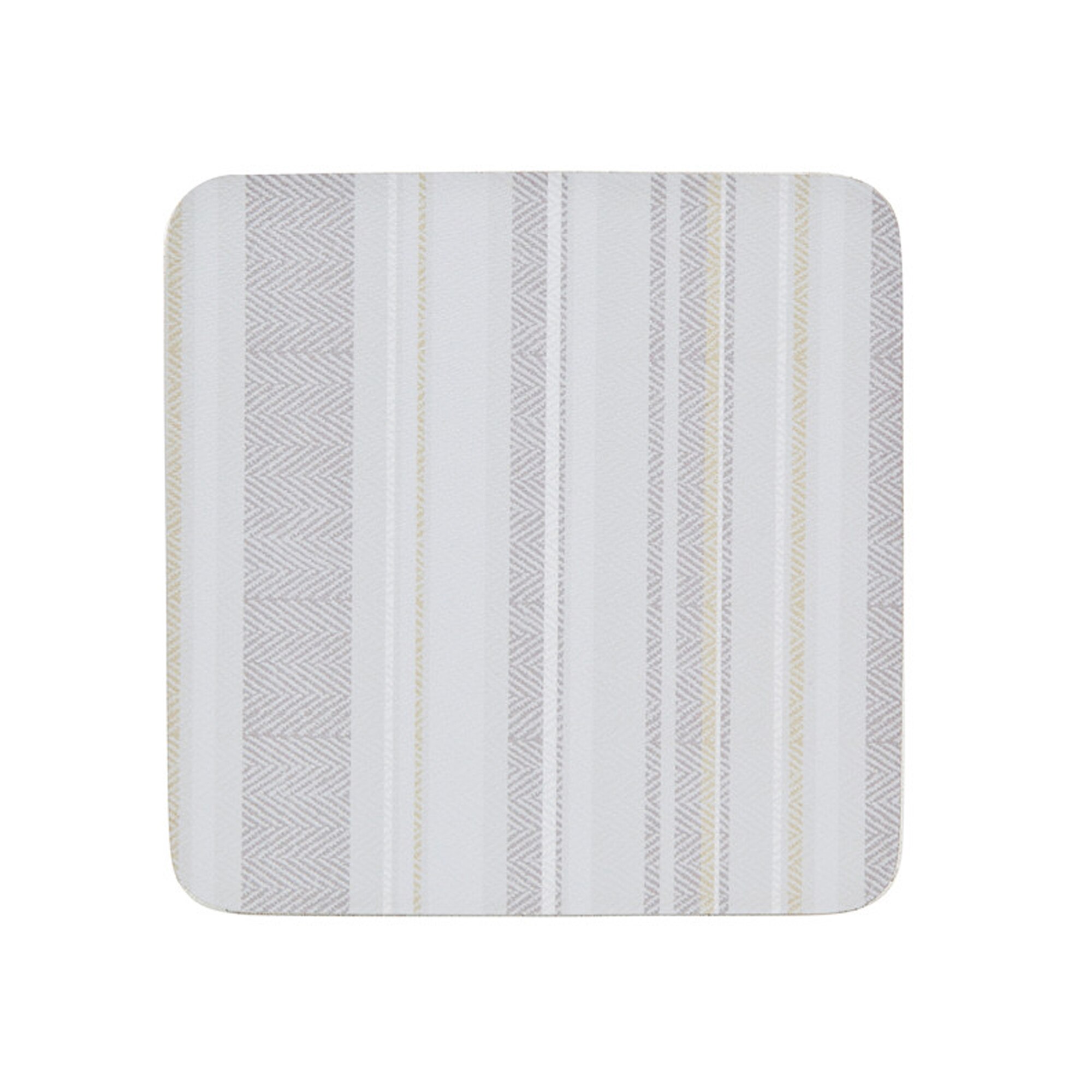 Product photograph of Denby Cream Stripe Coasters Set Of 6 from Denby Retail Ltd